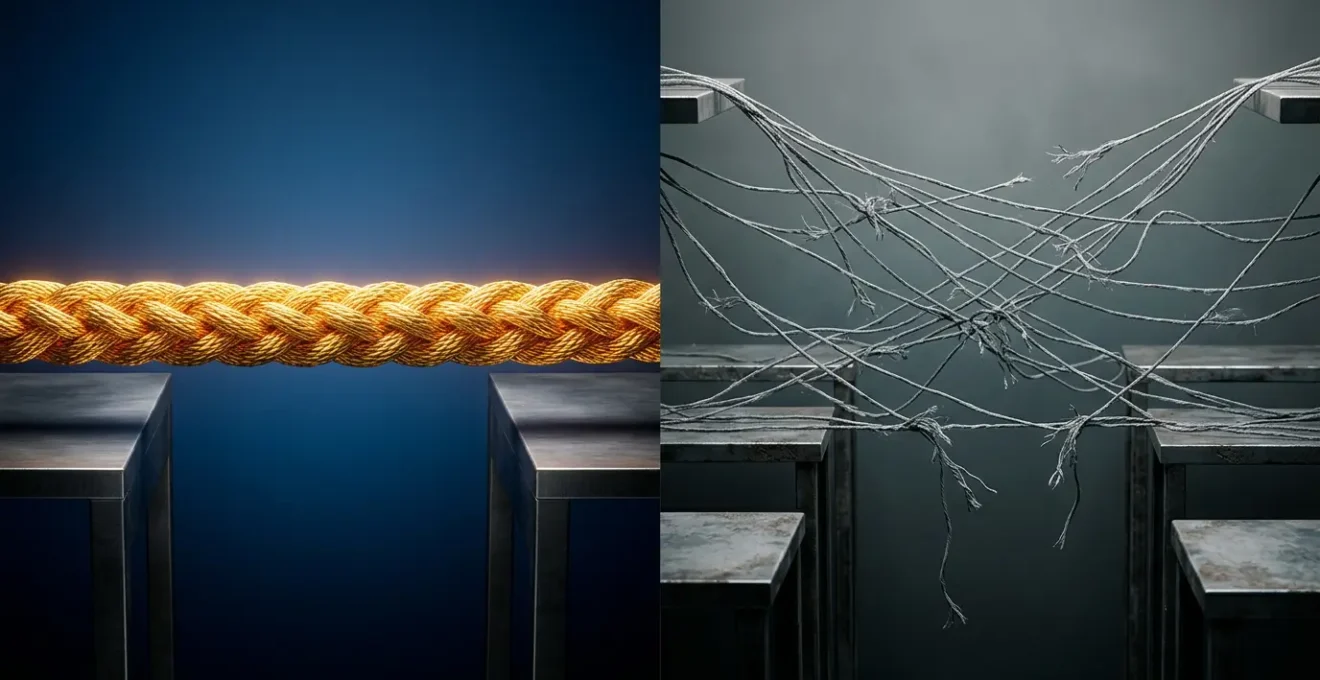 Comparaison visuelle entre un lien de haute qualité et plusieurs liens médiocres dans le netlinking