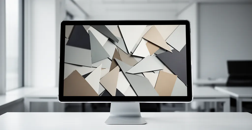 Un écran d'ordinateur montrant une interface web confuse avec des éléments mal alignés et un visiteur frustré