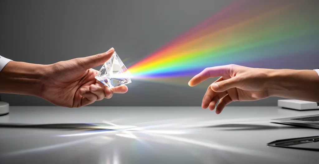 Deux mains interagissent avec une interface digitale lumineuse, symbolisant l'engagement actif d'un utilisateur