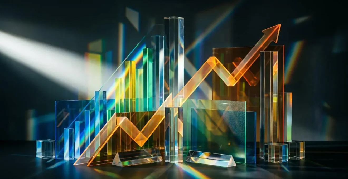 Visualisation abstraite de données de performance avec courbes colorées