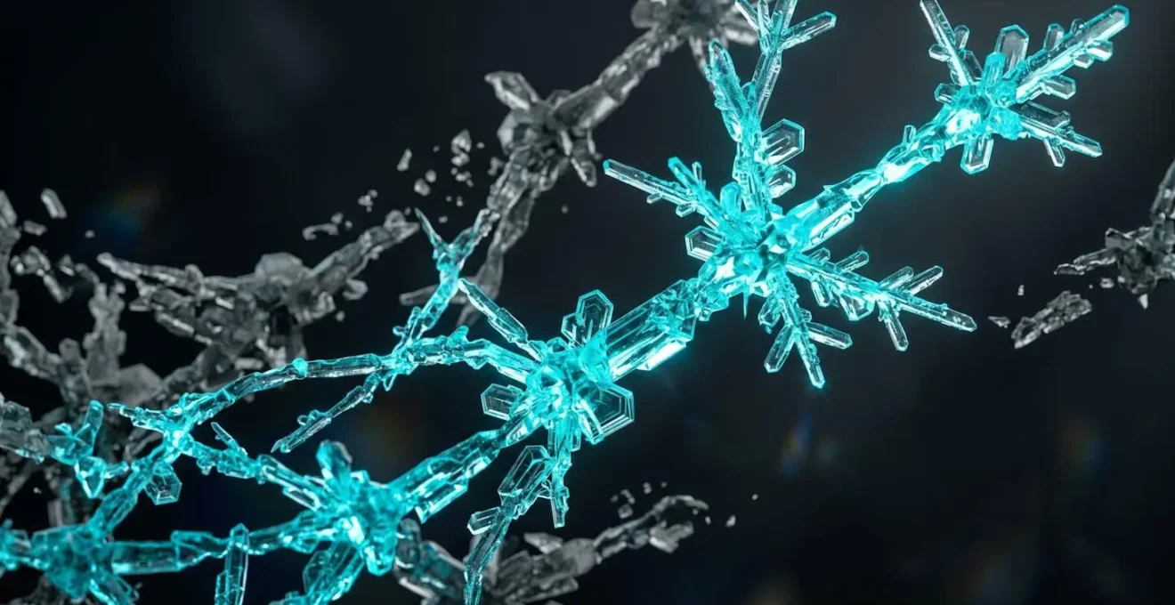 Visualisation de données montrant deux réseaux de nœuds superposés avec des différences colorées