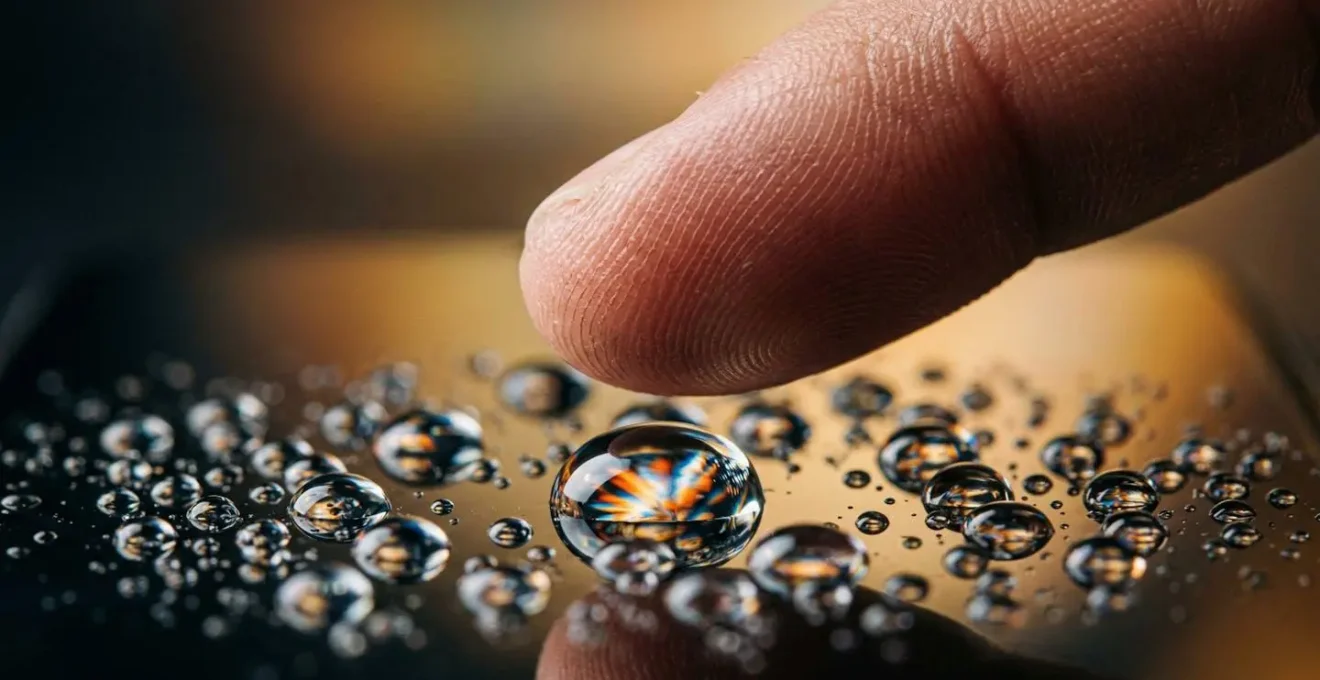 Main tenant un smartphone montrant des graphiques de croissance avec effet de profondeur de champ