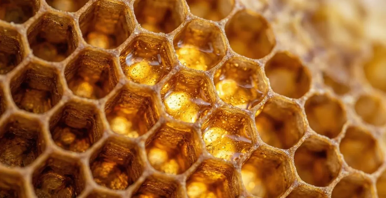 Vue macro d'une structure alvéolaire naturelle représentant l'organisation en silos de contenu